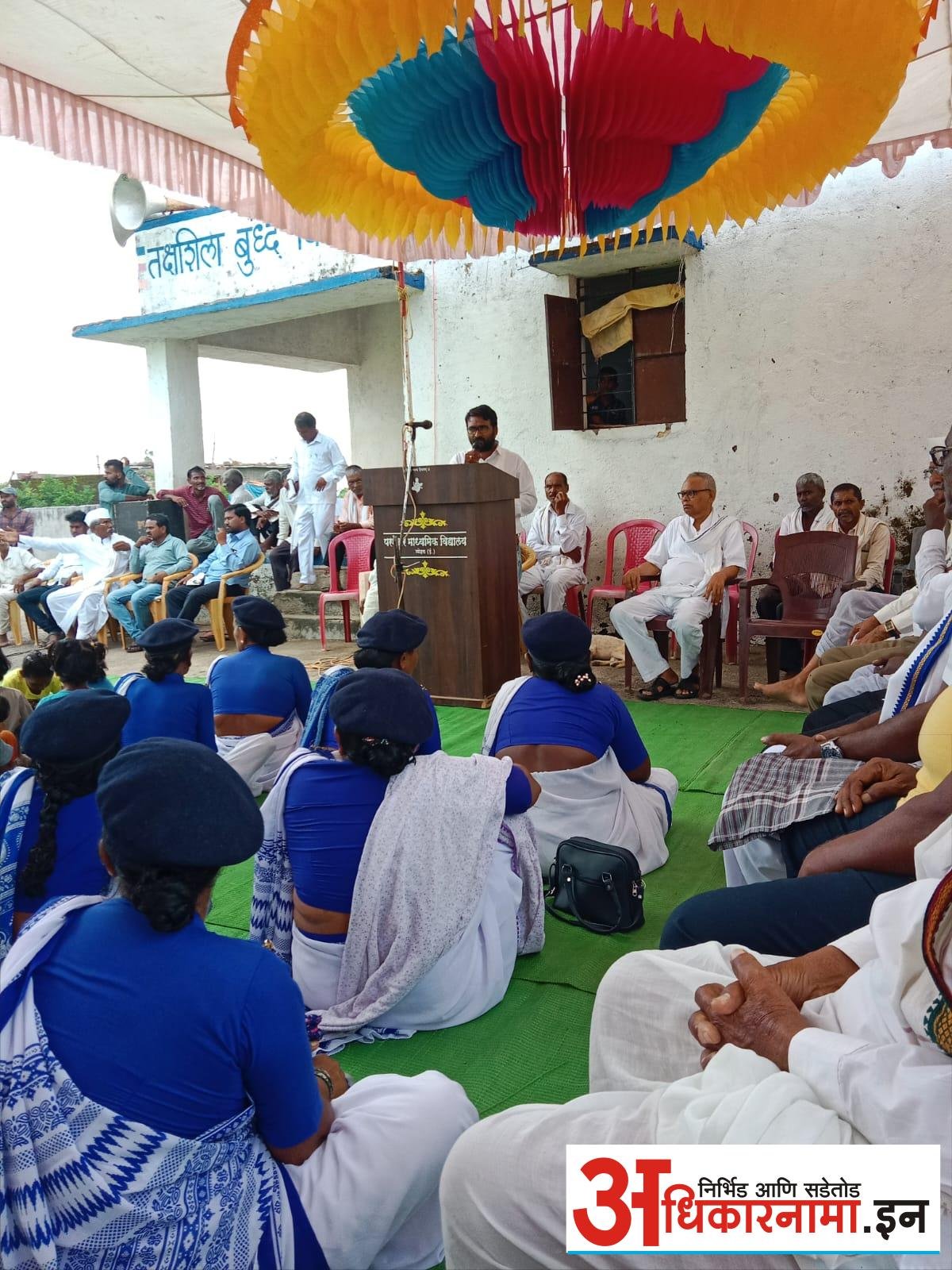 मांडवा येथे अण्णाभाऊ साठे तैलचित्राचे व चौकाचा लोकार्पण सोहळा संपन्न