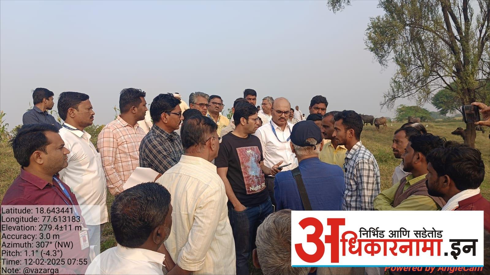 वझरगा येथील शेतकऱ्यांच्या पुलाचा प्रश्न तात्काळ मार्गी लावू - जिल्हाधिकारी