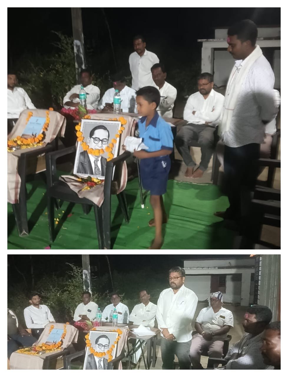 डॉ. अण्णाभाऊ साठे वाचनालयात संविधान दिन  उत्साहात साजरा