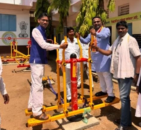 सावित्रीबाई फुले शाळा ओपन जिमचे उद्घाटन