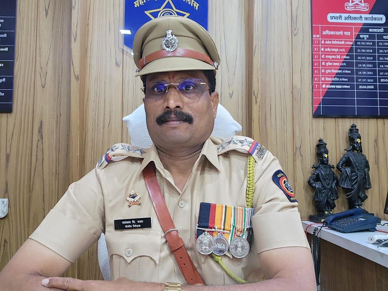 क्राईम नियंत्रण, कायदा व सुव्यवस्था व अवैद्य धंदे रोखण्यासाठी पंचसूत्री कार्यक्रम राबवणार-वरिष्ठ पोलीस निरीक्षक नारायण पवार