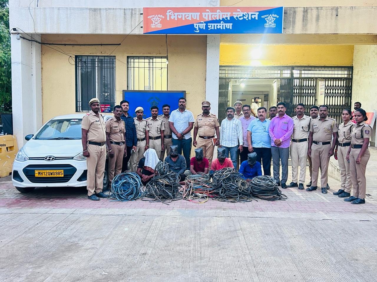 भिगवण पोलीसांची दमदार कामगिरी, केबल चोरी करणारे अटट्ल गुन्हेगार जेरबंद
